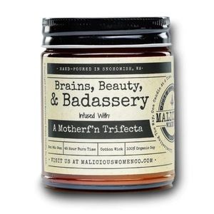 NEW Brains, Beauty, & Badassery - Scent: Cabernet All Day Candle Malicious Women